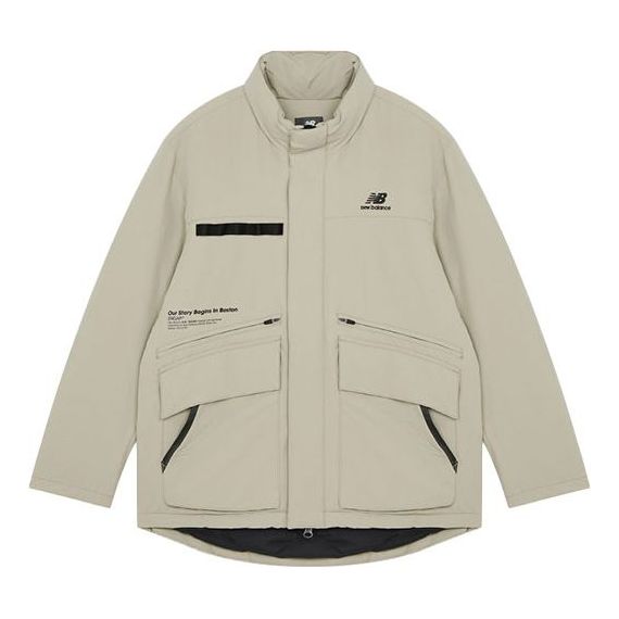 New Balance Logo Down Jacket Asia Sizing 'Beige' 5PB42191-DB