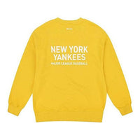 MLB New York Yankees Long Sleeves Loose Printing Logo Sports Round Neck Unisex Yellow 31MT21941-50Y