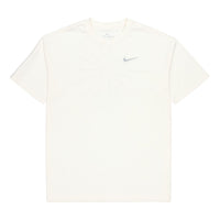 Nike Back Printing Sports Round Neck Short Sleeve Creamy White DD0826-901
