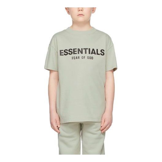 (GS) Fear of God Essentials FW21 Green/Concrete T-Shirt FOG-FW21-138