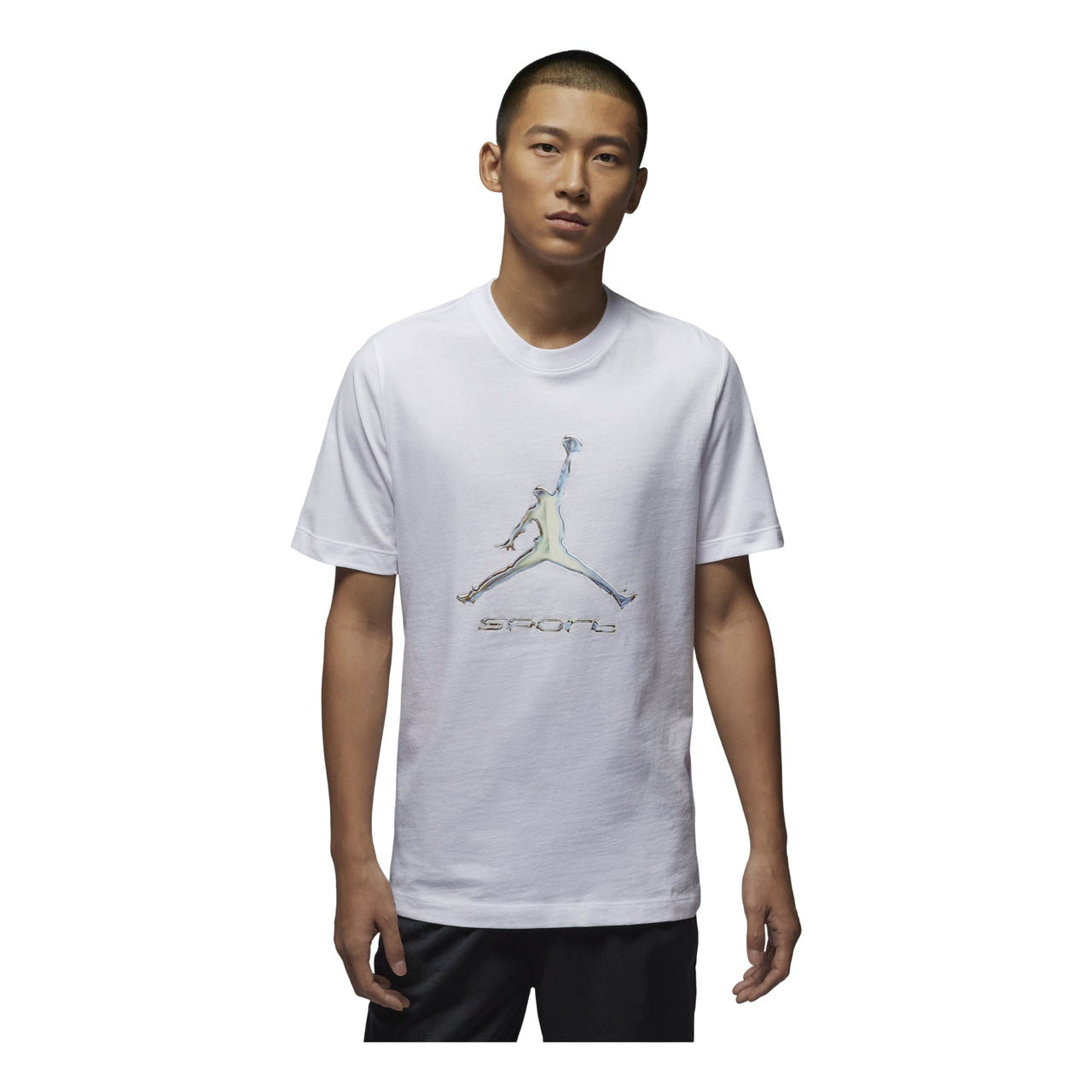Air Jordan Sport Dri-FIT T-shirt Asia Sizing 'White Black' HQ7985-100