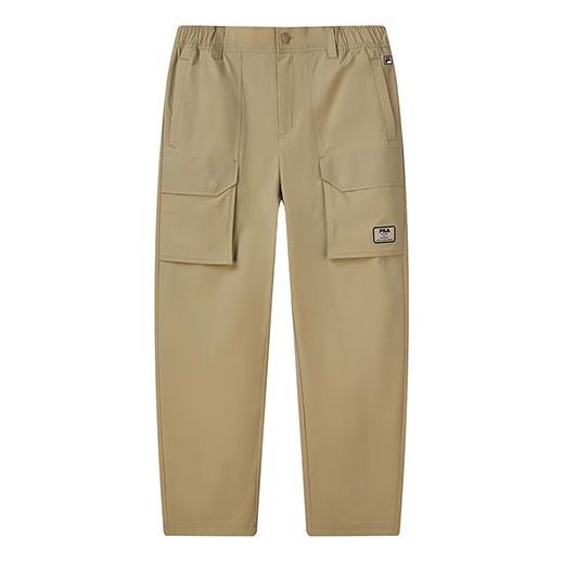 FILA Logo Letter Printing Pocket Causual Pant Male Khaki F11M128812F-DK