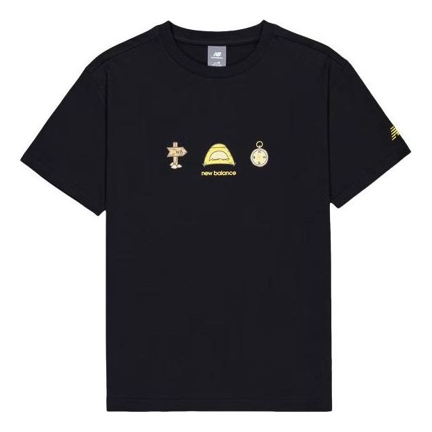 New Balance Camp Graphic T-Shirts Asia Sizing 'Black' AMT41360-BK