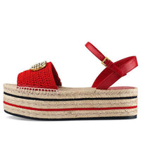 (WMNS) Gucci Lilibeth GG Platform Espadrille Sandal 'Red' 551880-9SR30-6465