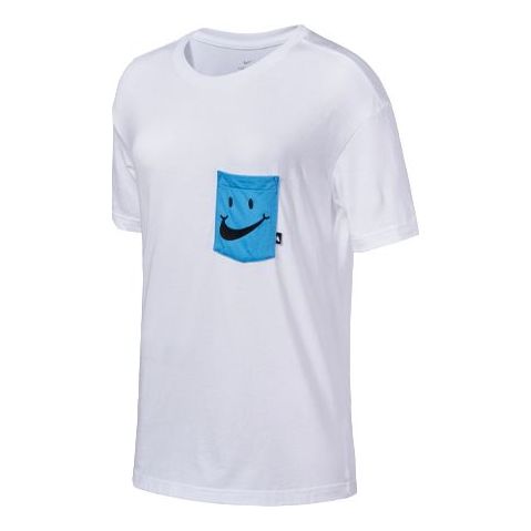 (WMNS) Nike Smiling Face Pocket Short Sleeve White CV5649-100