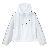 (WMNS) FILA Loose Woven hooded track Jacket 'White' F11W121705F-WT