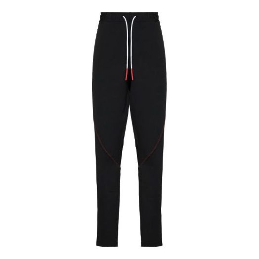 Men's Off-White FW21 Straight Lacing Sports Pants/Trousers/Joggers Slim Fit Black OMVG015I21FAB0011020