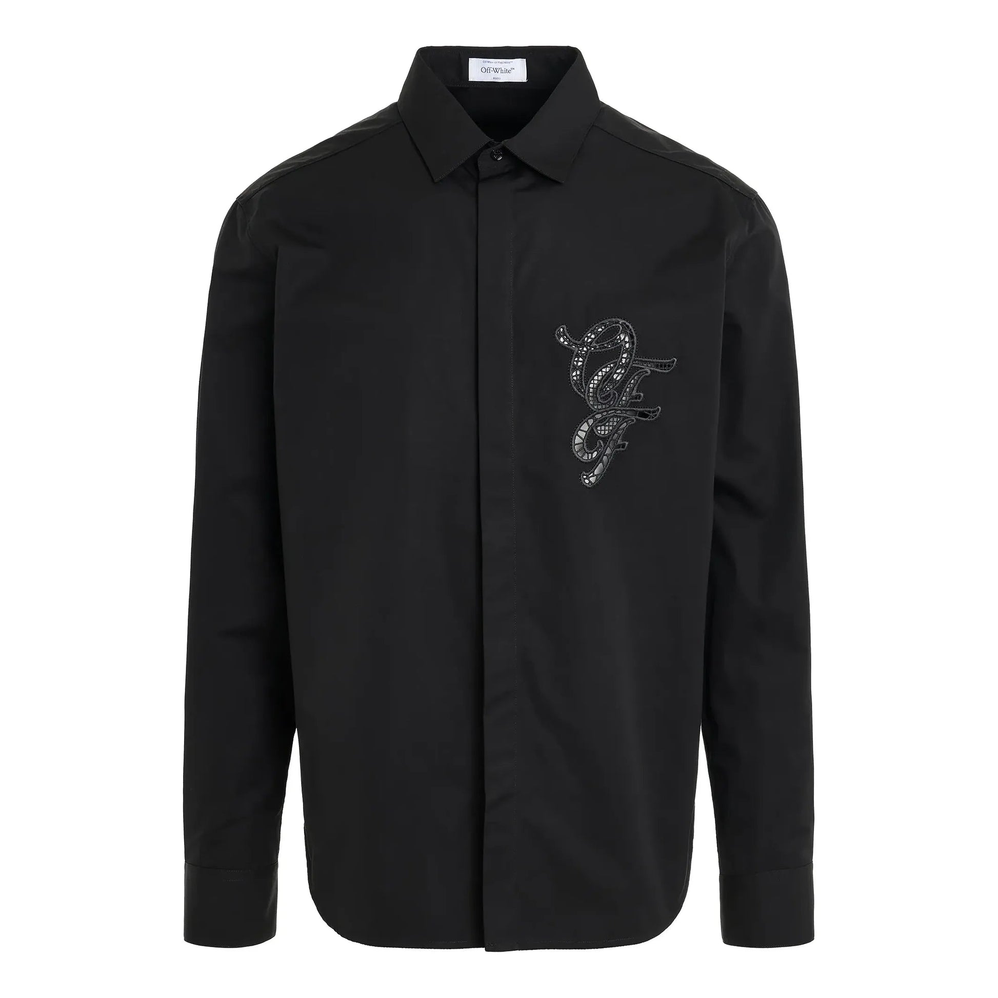 Off-White Nature Lover Heavy Cotton Shirt 'Black' OMGE040S24FAB0041010