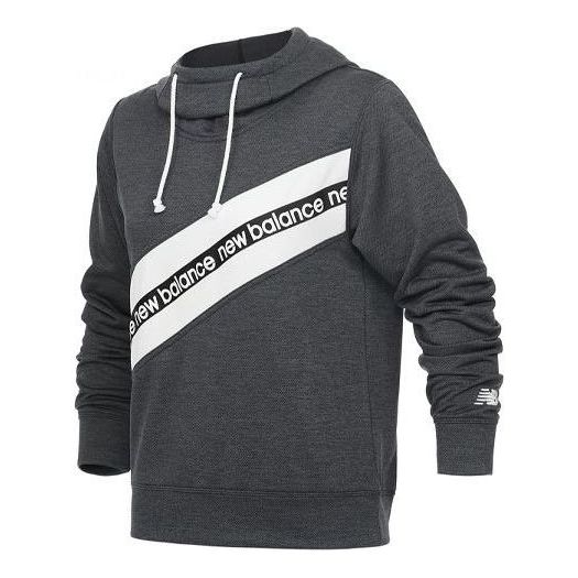 (WMNS) New Balance Relentless Terry Layer Hoodie Asia Sizing 'Grey White' AWT21179-BK