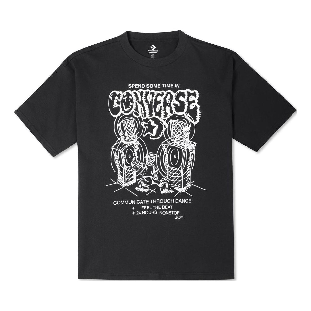 Converse Nonstop Joy Graphic T-Shirt Asia Sizing 'Black' 10023464-A02
