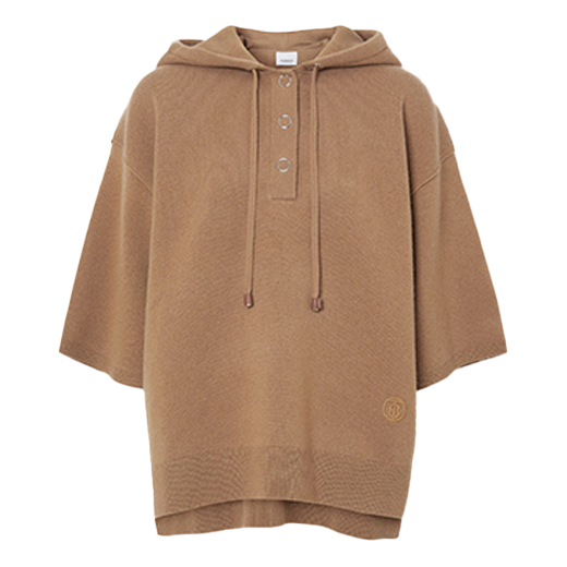(WMNS) Burberry SS21 Logo Printing Hoodie Camel 80396561