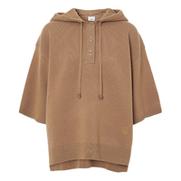 (WMNS) Burberry SS21 Logo Printing Hoodie Camel 80396561