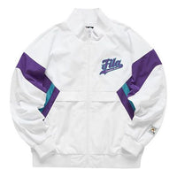 Fila FUSION Splicing Contrasting Colors Woven Stand Collar Jacket White T11W112707F-WT
