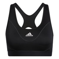 (WMNS) adidas Believe This Medium-Support Reflective Bra Asia Sizing 'Black White' GR8250