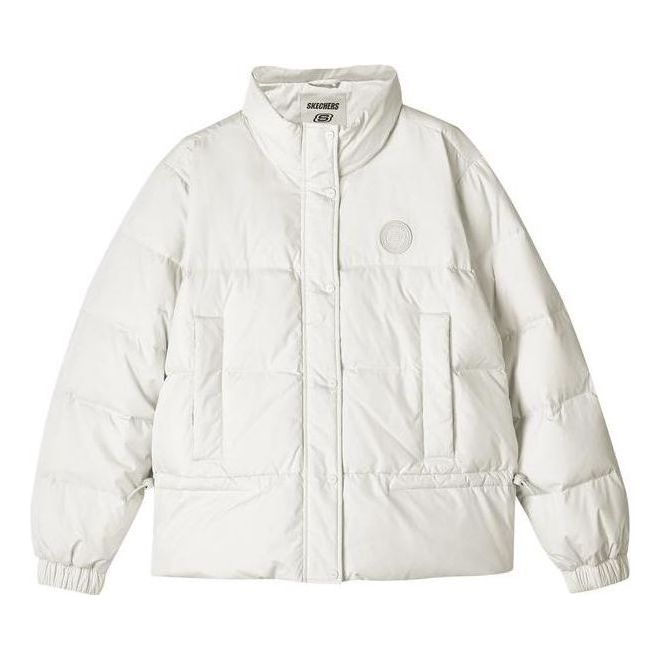 (WMNS) Skechers Lightweight Casual Down Jacket 'White' L423W092-0074