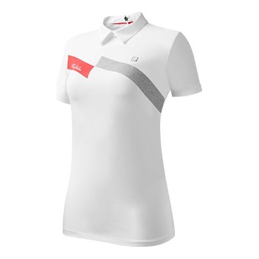 (WMNS) FILA Golf Sports White Polo Shirt A11W035156FWT