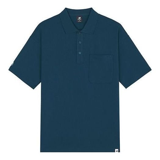 New Balance x Noritake Short Sleeve Polo Shirt Asia Sizing 'Blue' AMT12386-ECL