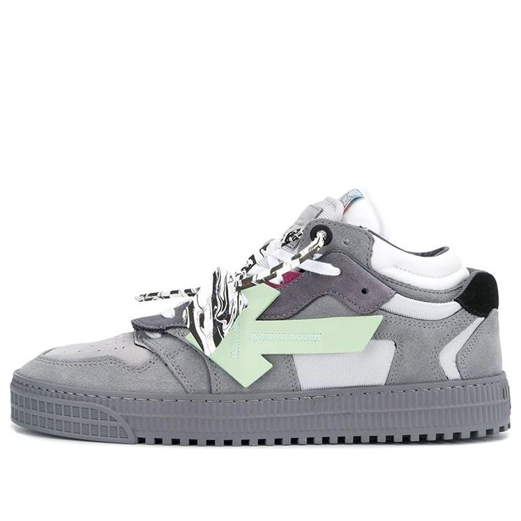Off-White Off-Court Low Top Sneaker 'Grey White Green' OMIA151F20LEA0010551