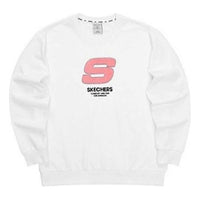 Skechers Sport Letter Crew Sweater 'White Pink' L321U139-0019