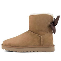 (WMNS) UGG Mini Bailey Bow II Glam Fleece Lined Brown 1103130-CHE