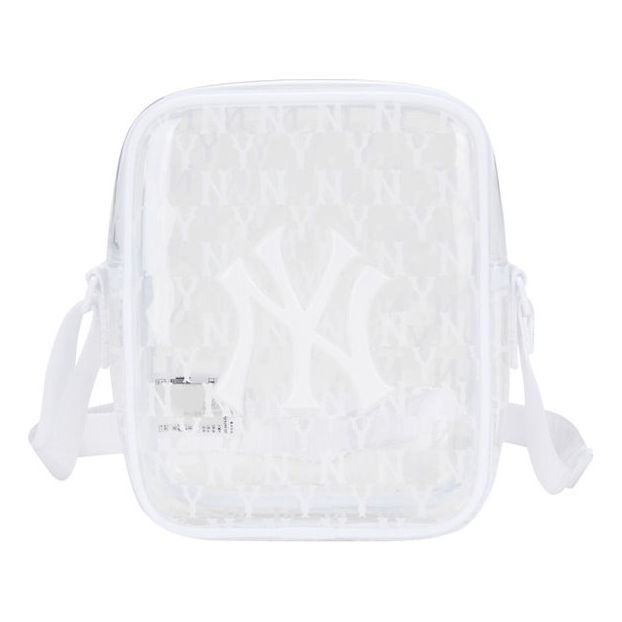 MLB Monogram Series NY New York Yankees PVC Messenger Bag Mini Transparent 32BGDB011-50W