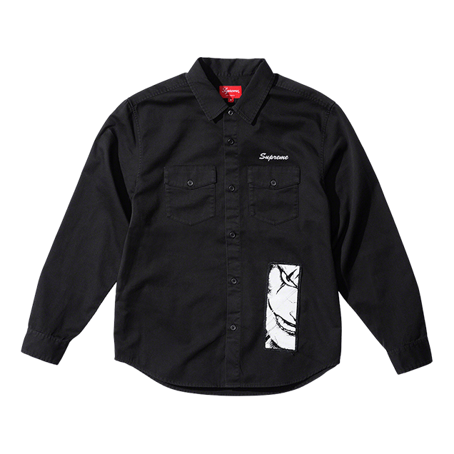 Supreme x The Crow Work Shirt 'Black White Red' SUP-FW21-181