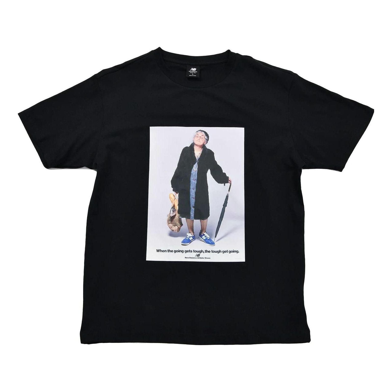New Balance Essentials Grandma T-shirt Asia Sizing 'Black' AMT21552-BK