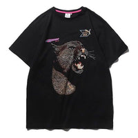 PUMA x RHUDE Crossover Graphic Tee animal Printing Short Sleeve Black 596757-01