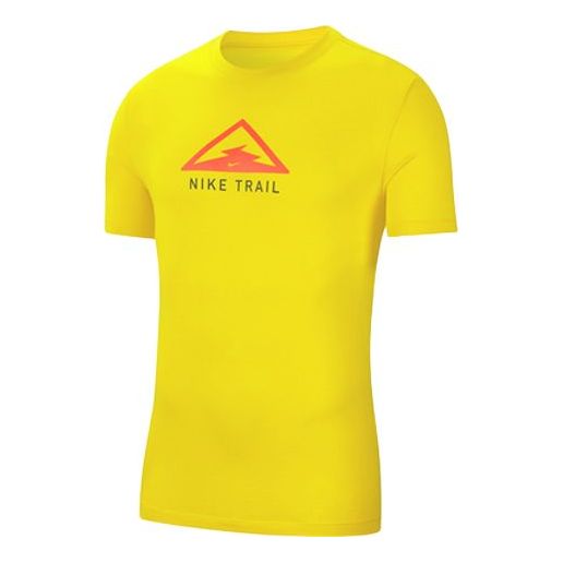 Nike Dri-FIT Trail Triangle Logo Short Sleeve Yellow CT3857-735