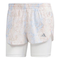 (WMNS) adidas Run Fast 2-in-1 Shorts Asia Sizing 'White' HS8614