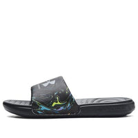 (WMNS) Under Armour Ansa Graphic Slides 'Black Marble' 3024436-010