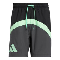 adidas Galaxy Stripe Logo Straight Shorts 'Black' IC1955