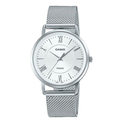 Casio Dress Analog Watch 'Silver White' LTP-B110M-7AV