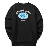 Skechers Logo Graphic Crew Sweater 'Black Blue White' L322U086-0018