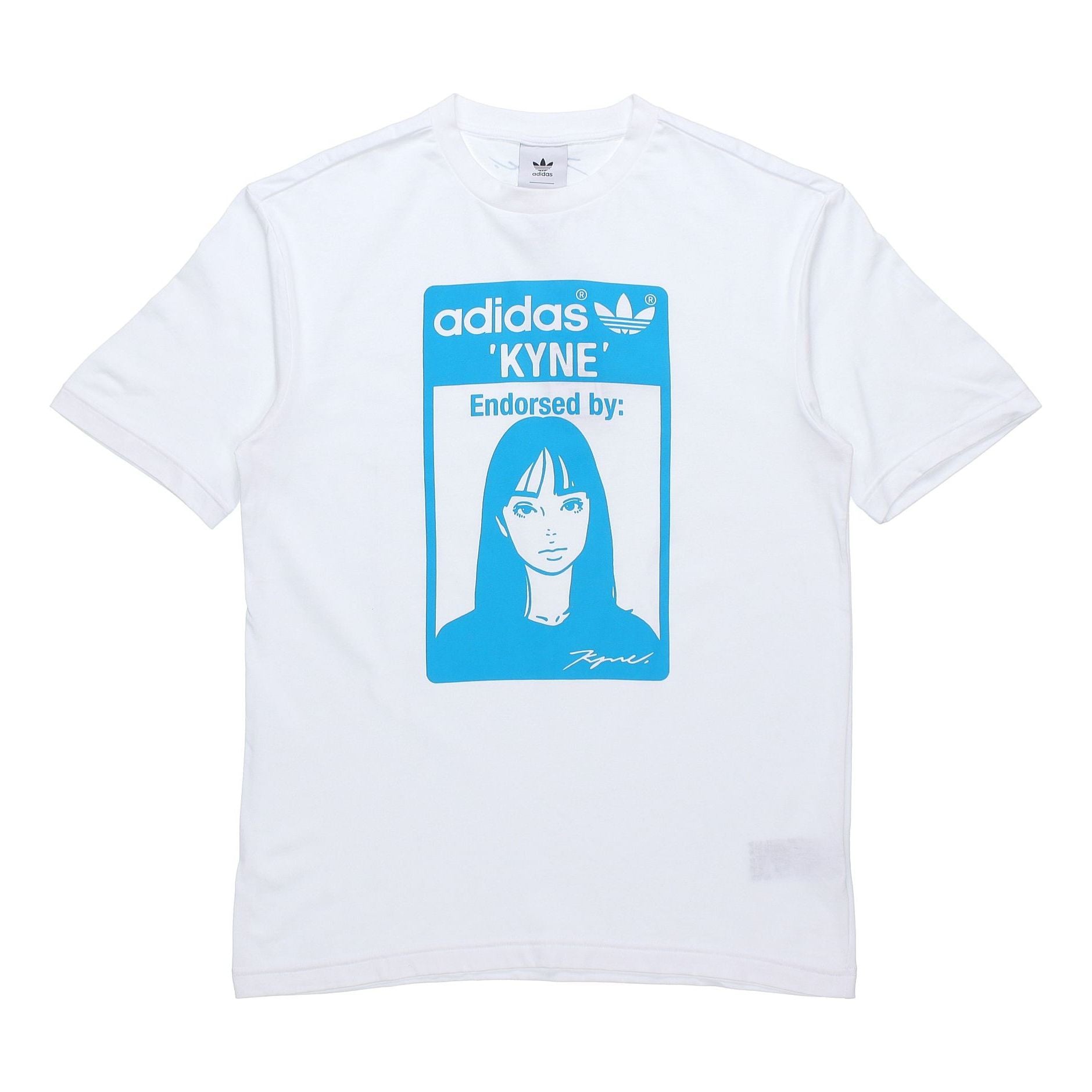 adidas originals x KYNE Crossover Character Printing Round Neck Sports Short Sleeve White HA9996