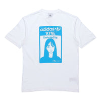 adidas originals x KYNE Crossover Character Printing Round Neck Sports Short Sleeve White HA9996