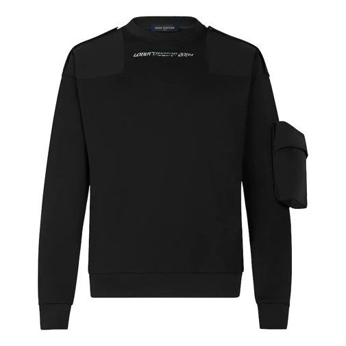 LOUIS VUITTON LV 3D Pocket Hybrid Nylon Sweatshirt For Men Black 1A5WB