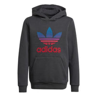 (GS) adidas Graphic Logo Print Hoodie 'Black Red Blue' GN7411