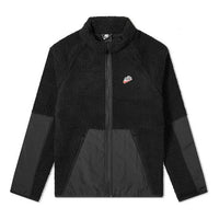 Nike Heritage Sherpa Jacket Suede Splicing Jacket Black BV3720-010