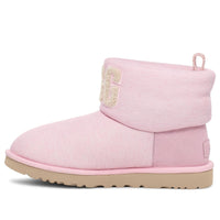 (WMNS) UGG Classic Mini Fur Jersey Cozy Boot 'Pink' 1144290