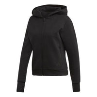 (WMNS) adidas W Ver Fz Hd Hooded Jacket 'Black White' FL4208