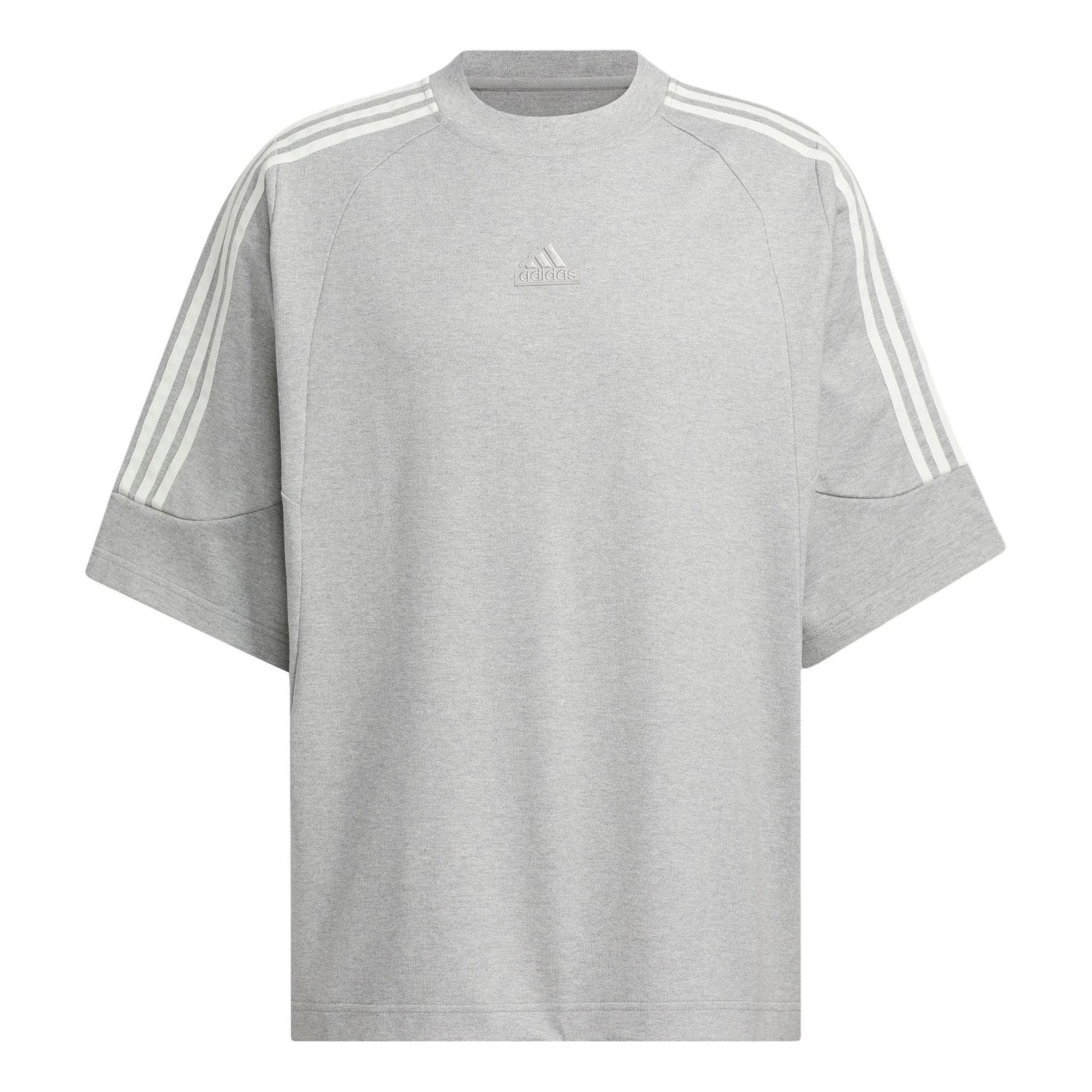 adidas Logo T-Shirt Asia Sizing 'Grey' JI6644