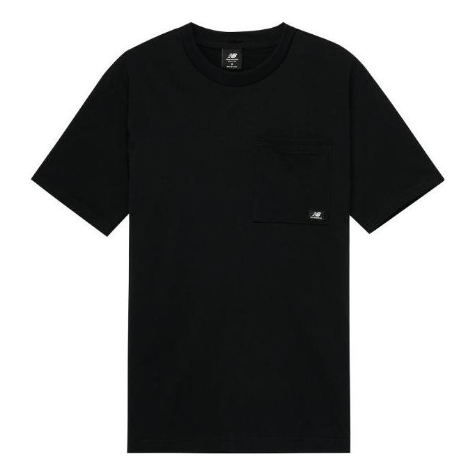 New Balance Essentials Pocket Fleece T-shirt Asia Sizing 'Black' MT31542-BK