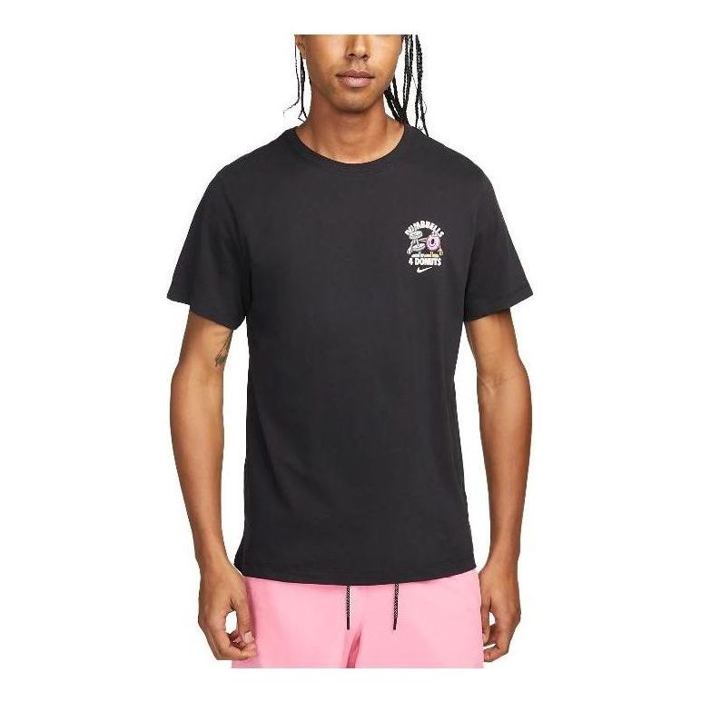 Nike Dri-FIT Doughnut Logo Training T-Shirt 'Black' FD0138-010
