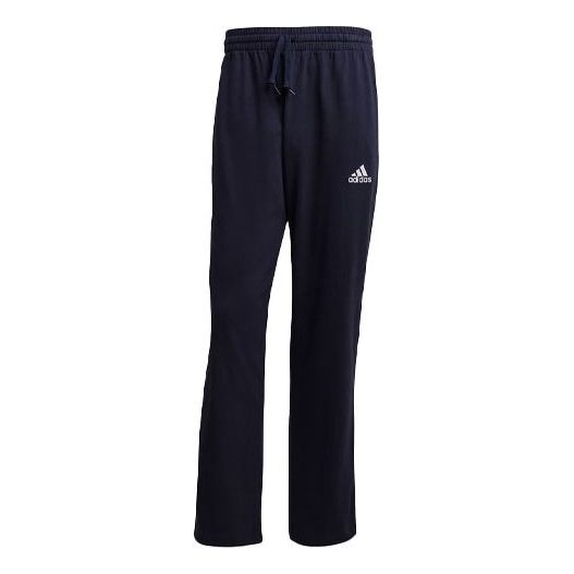 adidas Embroidered Logo Sports Knit Long Pants Blue GK9018