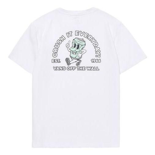 Men's Vans Funny Printing Short Sleeve White VN0A4UQPWHT