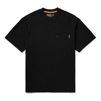Men's Timberland Yellow Pattern Cargo Round Neck Short Sleeve Black A2ACF001