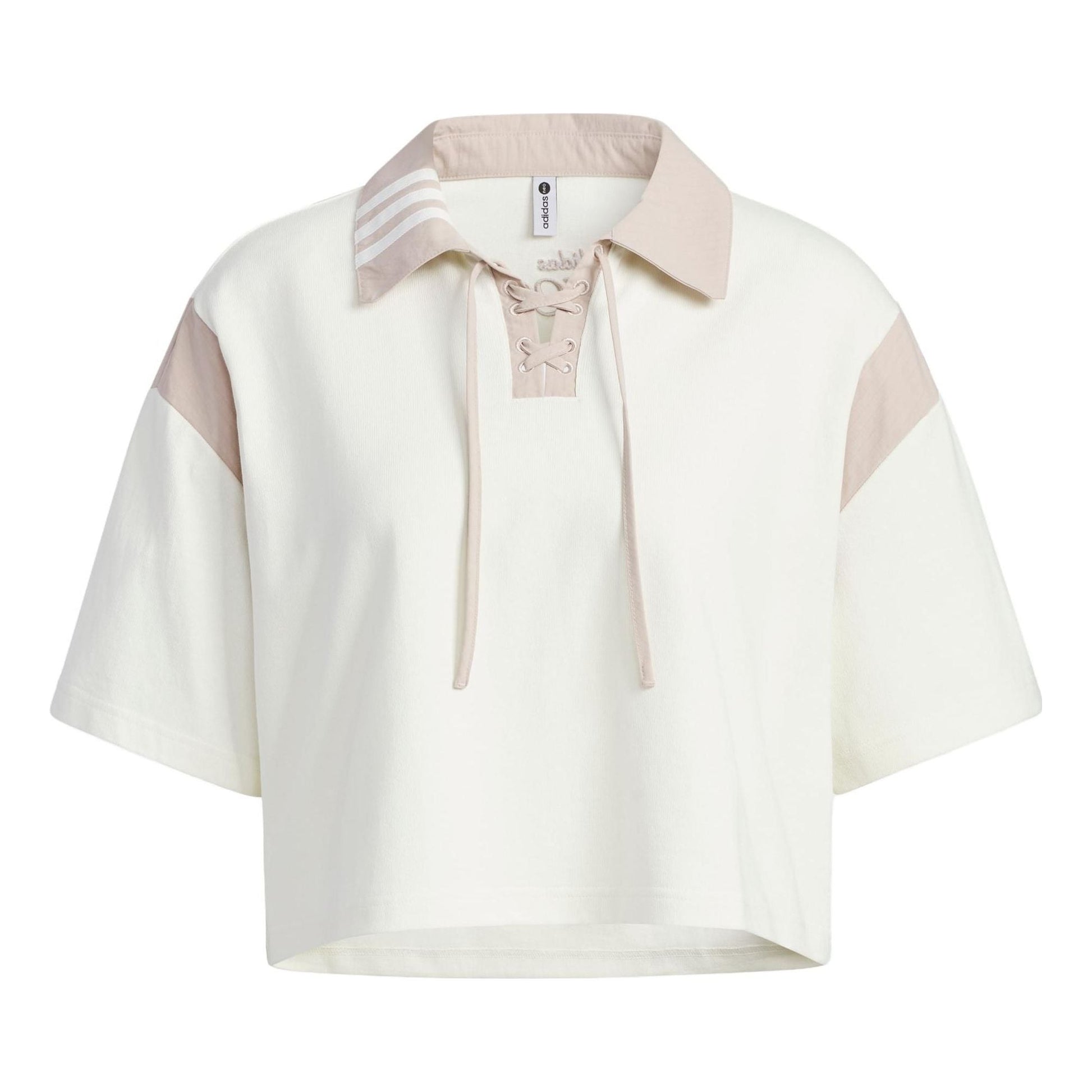(WMNS) adidas neo logo Polo Shirt 'Beige' IK6081