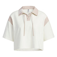 (WMNS) adidas neo logo Polo Shirt 'Beige' IK6081