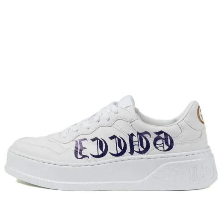 (WMNS) Gucci Blooming Love Sneakers 'White Black' 708267-UPG70-9000